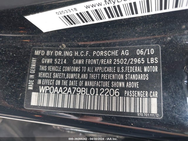 2011 PORSCHE PANAMERA WP0AA2A79BL012206 Photo 8