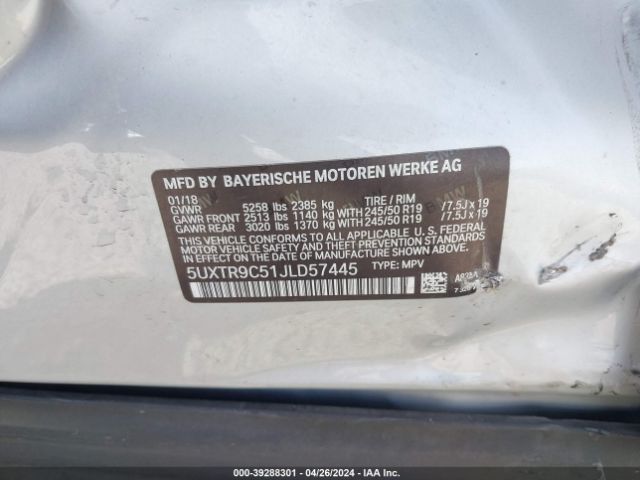 5UXTR9C51JLD57445 BMW X3 Xdrive30i