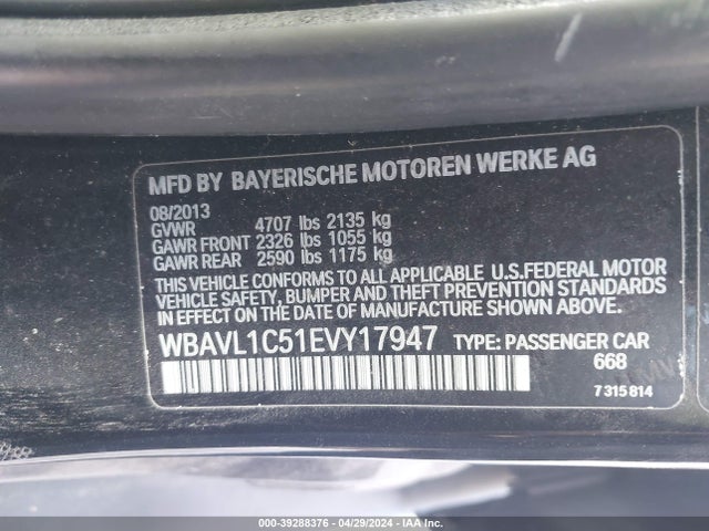 BMW X1 Xdrive28i 2014 WBAVL1C51EVY17947 Image 9