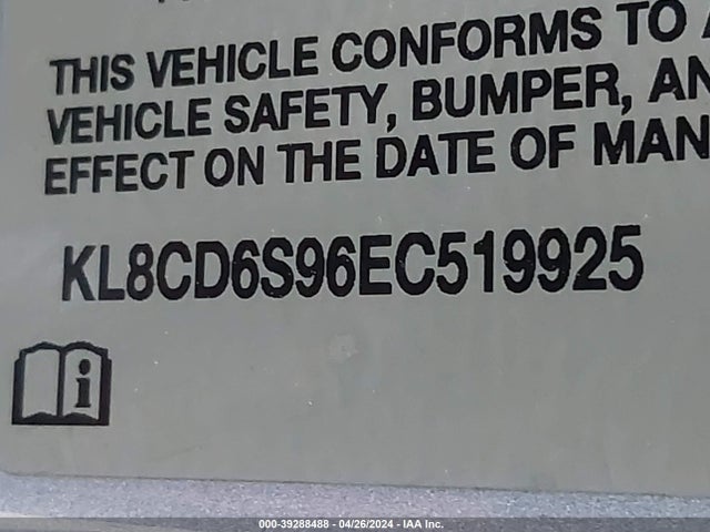 Chevrolet Spark 1lt Auto 2014 KL8CD6S96EC519925 Image 9