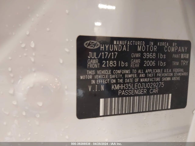 KMHH35LE0JU029275 Hyundai ELANTRA GT