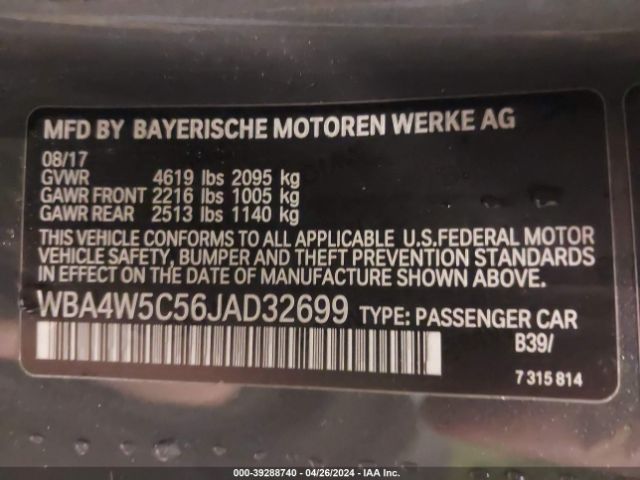 WBA4W5C56JAD32699 BMW 430i Xdrive