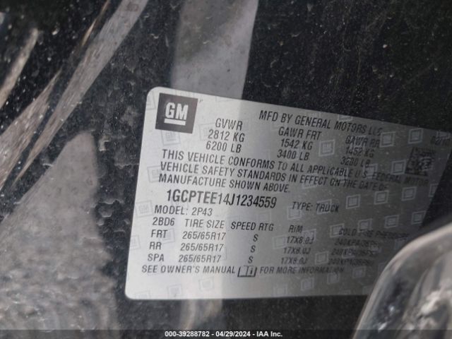 1GCPTEE14J1234559 Chevrolet Colorado Zr2