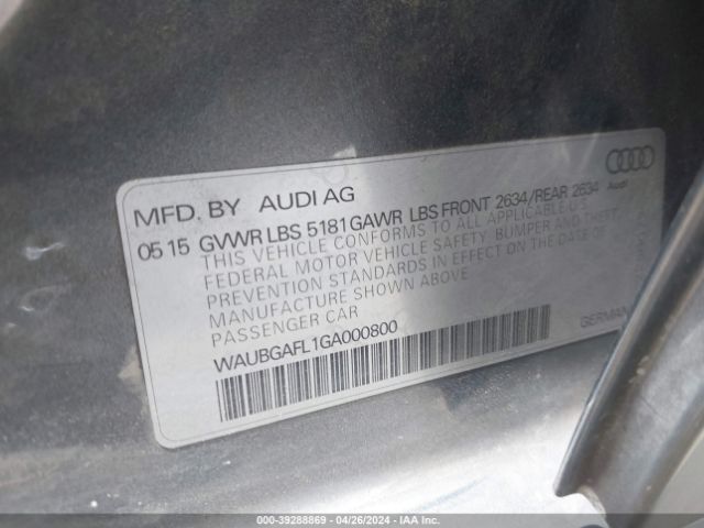 WAUBGAFL1GA000800 Audi S4 3.0t Premium Plus