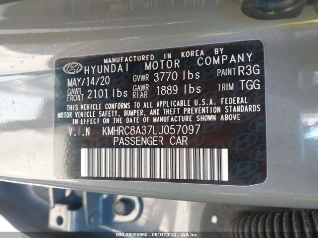 KMHRC8A37LU057097 Hyundai Venue Sel