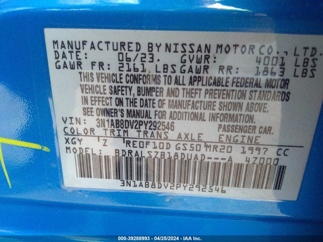Nissan Sentra Sr Xtronic Cvt 2023 3N1AB8DV2PY292546 Image 9