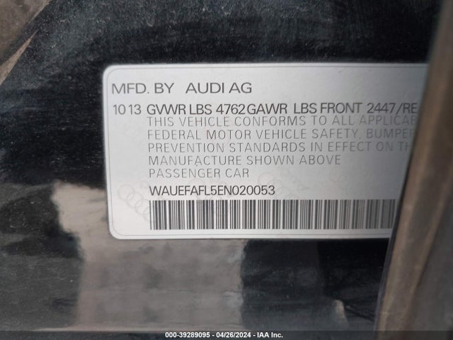 Audi A4 2.0t Premium 2014 WAUEFAFL5EN020053 Image 9