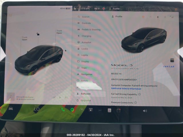5YJ3E1EA6MF913357 Tesla Model 3 Standard Range Plus Rear-wheel Drive