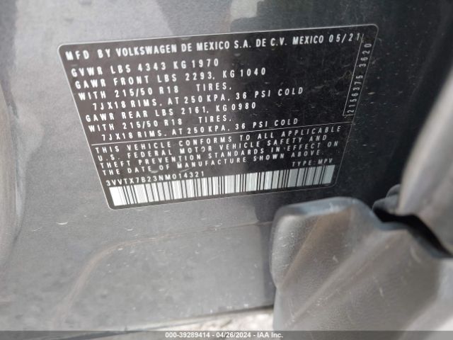 3VVTX7B23NM014321 Volkswagen Taos 1.5t Se