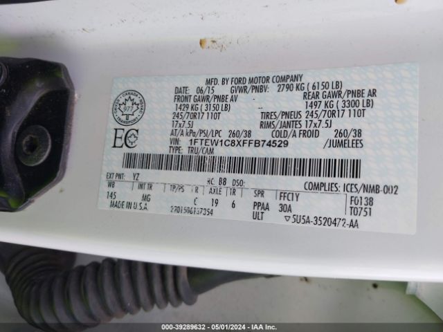 1FTEW1C8XFFB74529 Ford F-150 Xlt