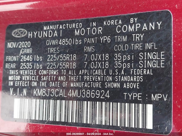Hyundai Tucson Ultimate 2021 KM8J3CAL4MU386924 Image 9