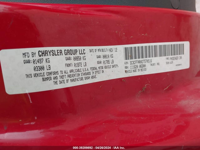 2013 FIAT 500 3C3CFFARXDT570516 Photo 8