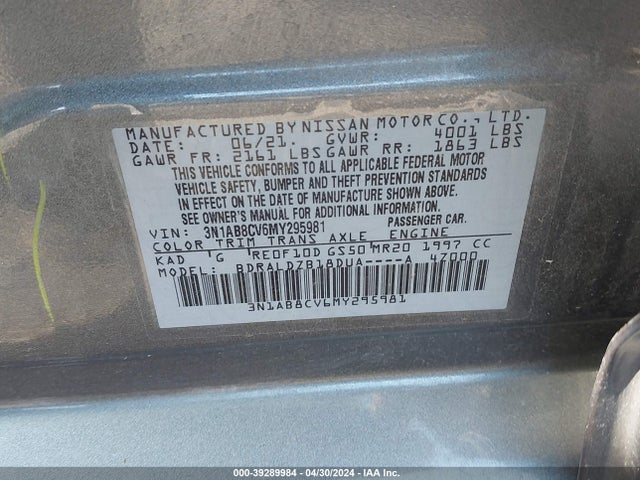 Nissan Sentra Sv Xtronic Cvt 2021 3N1AB8CV6MY295981 Image 9