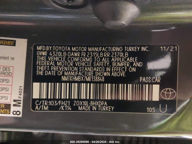 Toyota C-HR LE 2021 NMTKHMBX7MR138848 Image 9