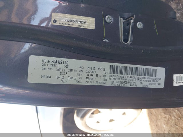 Jeep Compass Sport 2015 1C4NJDBB4FD248293 Image 9