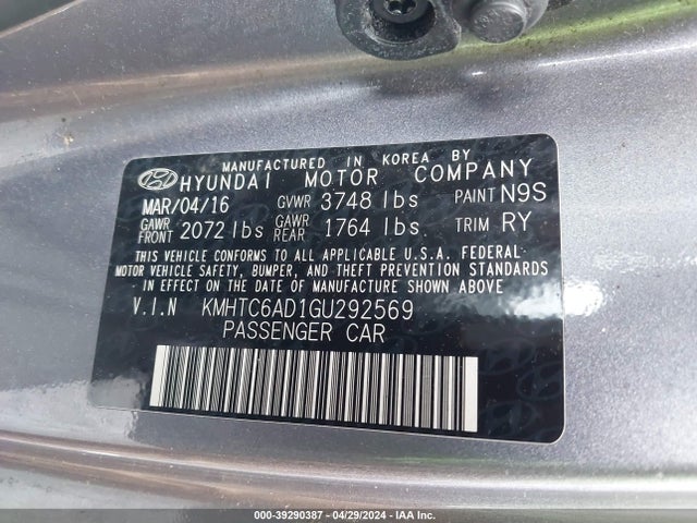 Hyundai Veloster 2016 KMHTC6AD1GU292569 Image 9