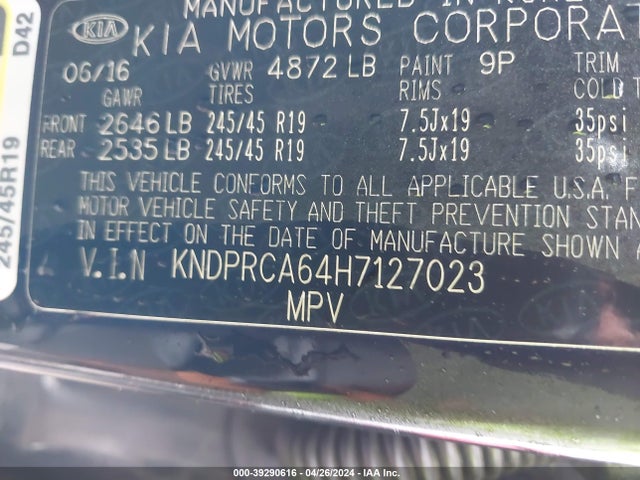 KIA Sportage Sx Turbo 2017 KNDPRCA64H7127023 Image 9