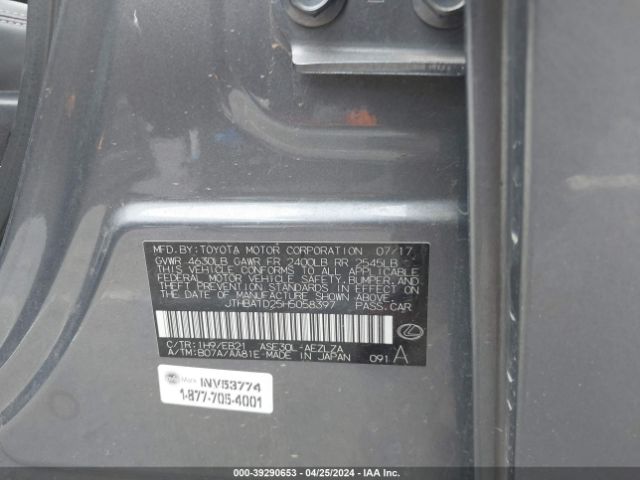 JTHBA1D25H5058397 Lexus IS 200T