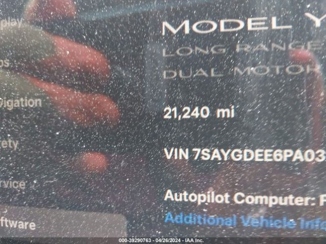 7SAYGDEE6PA031534 Tesla Model Y Awd/long Range Dual Motor All-wheel Drive