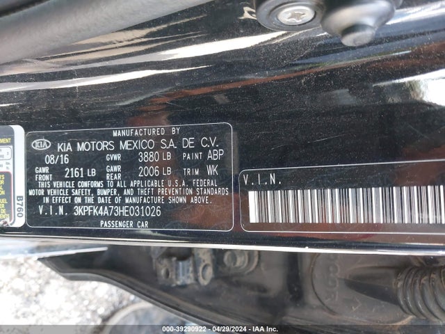 KIA FORTE LX 2017 3KPFK4A73HE031026 Image 9
