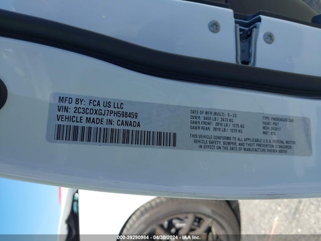 Dodge Charger Scat Pack 2023 2C3CDXGJ7PH598459 Image 9