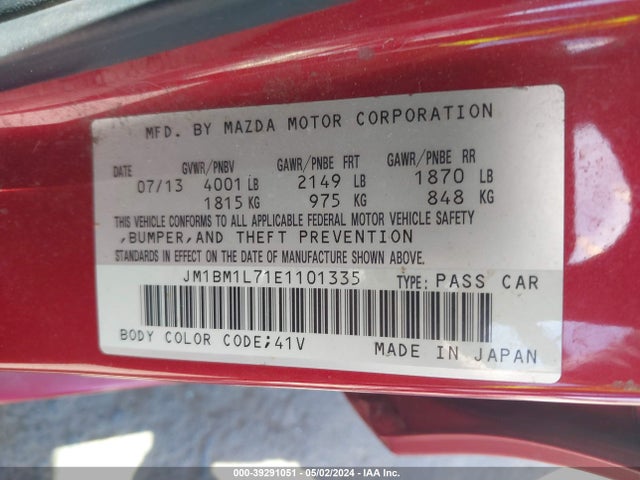 Mazda Mazda3 I Touring 2014 JM1BM1L71E1101335 Image 9