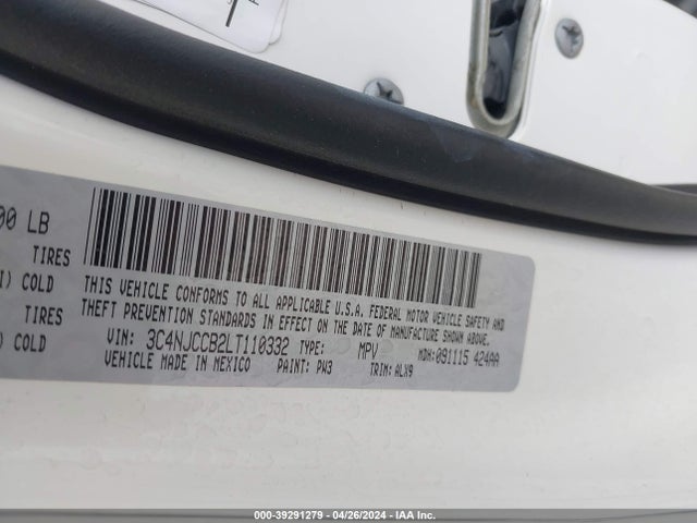 3C4NJCCB2LT110332 Jeep Compass Limited Fwd