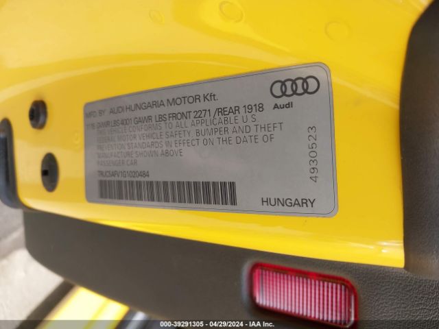 TRUC5AFV1G1020484 Audi Tt 2.0t