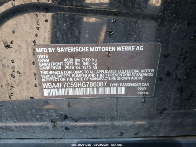 WBA4F7C59HG786087 BMW 430i Gran Coupe