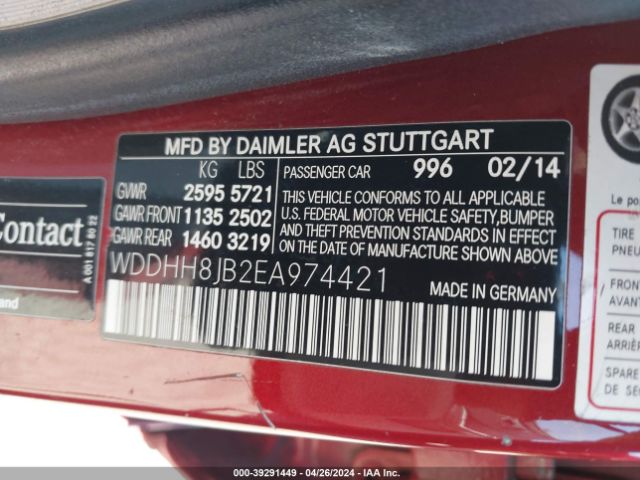 WDDHH8JB2EA974421 Mercedes-Benz E 350 4matic