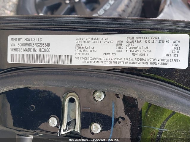 3C6UR5DL5RG205340 RAM 2500