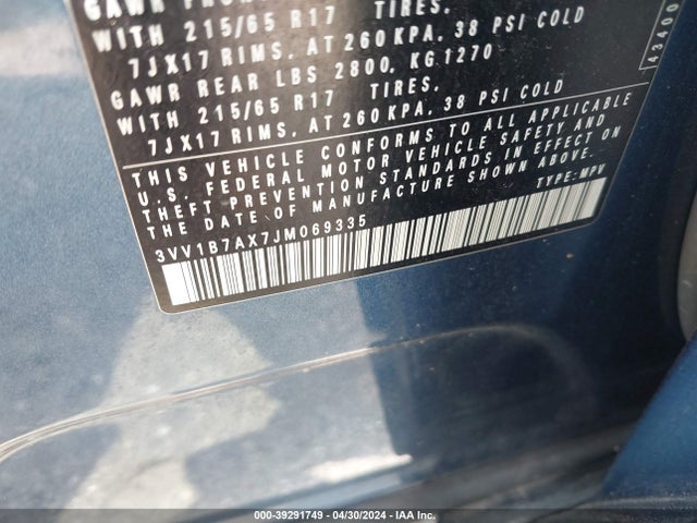 3VV1B7AX7JM069335 Volkswagen Tiguan 2.0t S
