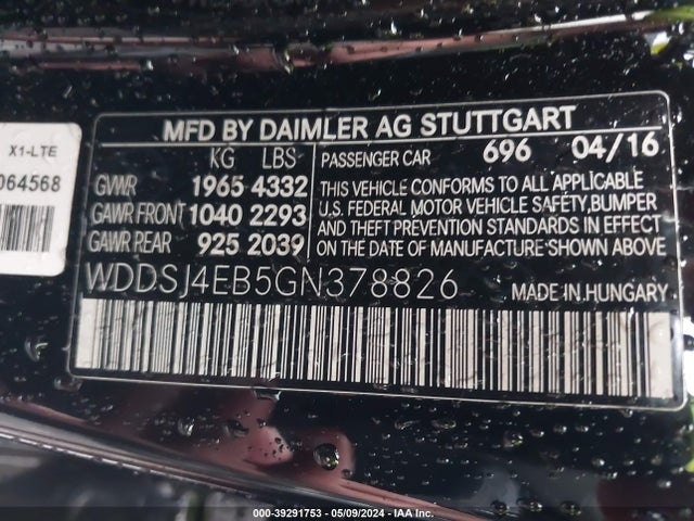 Mercedes-Benz CLA 250 2016 WDDSJ4EB5GN378826 Image 9