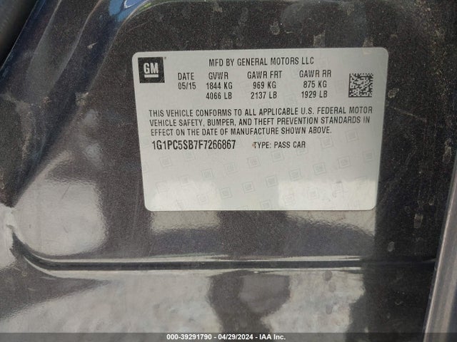 Chevrolet Cruze 1lt Auto 2015 1G1PC5SB7F7266867 Image 9