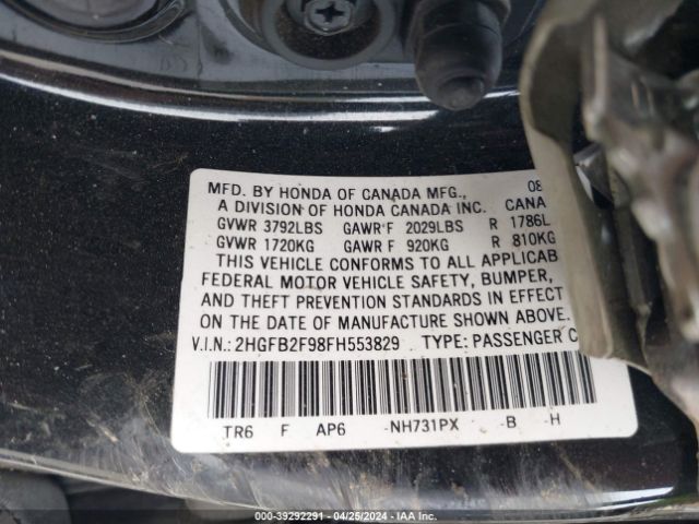 2HGFB2F98FH553829 Honda Civic Ex-l