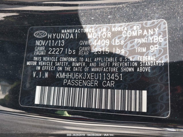 Hyundai Genesis 3.8 Ultimate 2014 KMHHU6KJXEU113451 Image 9