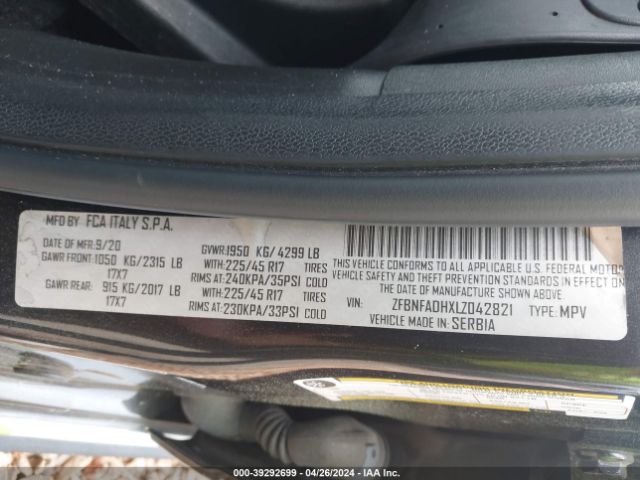 ZFBNFADHXLZ042821 Fiat 500L TREKKING