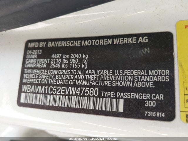 BMW X1 Sdrive28i 2014 WBAVM1C52EVW47580 Image 9