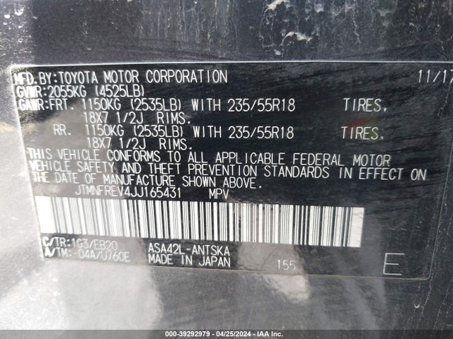 Toyota RAV4 SE 2018 JTMNFREV4JJ165431 Image 9