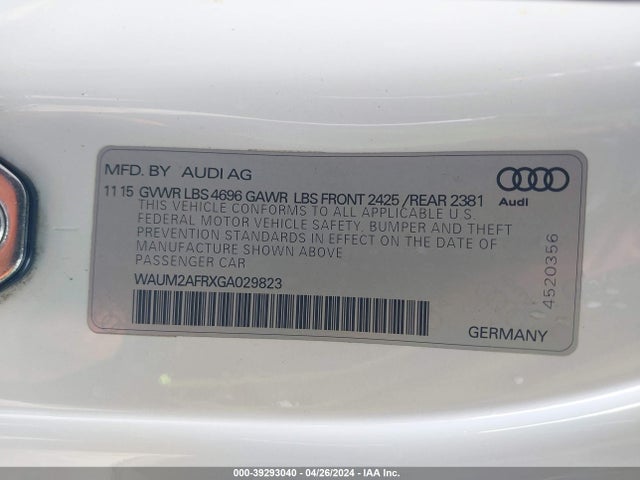 Audi A5 2.0t Premium 2016 WAUM2AFRXGA029823 Image 9