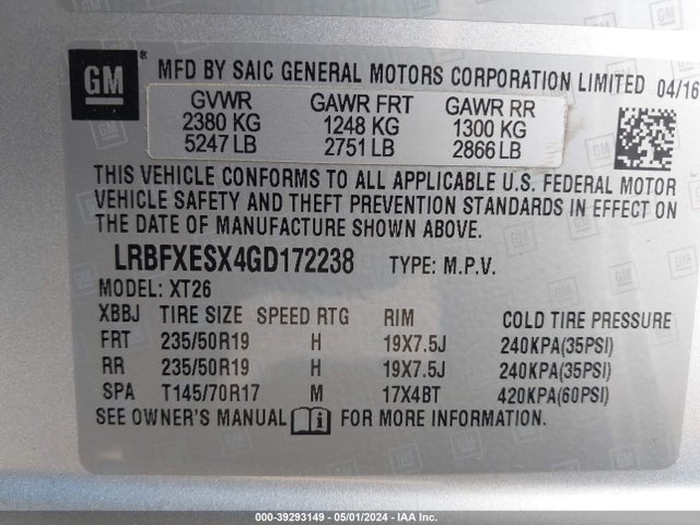 Buick Envision Premium I 2016 LRBFXESX4GD172238 Image 9