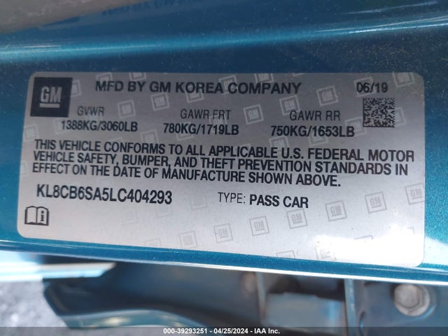 Chevrolet Spark Fwd Ls Automatic 2020 KL8CB6SA5LC404293 Image 9