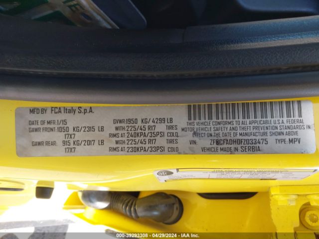 ZFBCFADH0FZ033475 Fiat 500l Urbana Trekking
