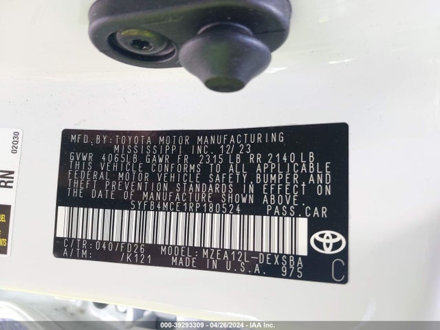 Toyota Corolla Nightshade Edition 2024 5YFB4MCE1RP180524 Image 9