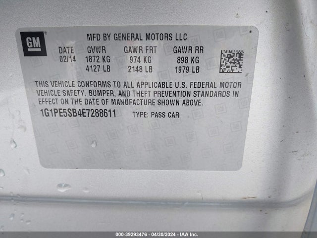 Chevrolet Cruze 2lt Auto 2014 1G1PE5SB4E7288611 Image 9