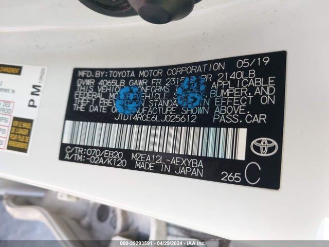 Toyota Corolla Xse 2020 JTDT4RCE6LJ025612 Image 9