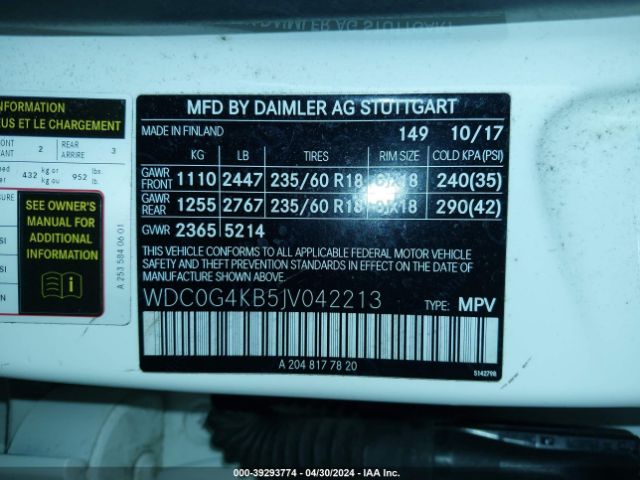 WDC0G4KB5JV042213 Mercedes-Benz Glc 300 4matic