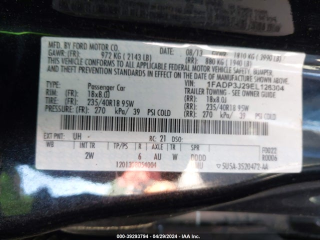 Ford Focus Titanium 2014 1FADP3J29EL126304 Image 9