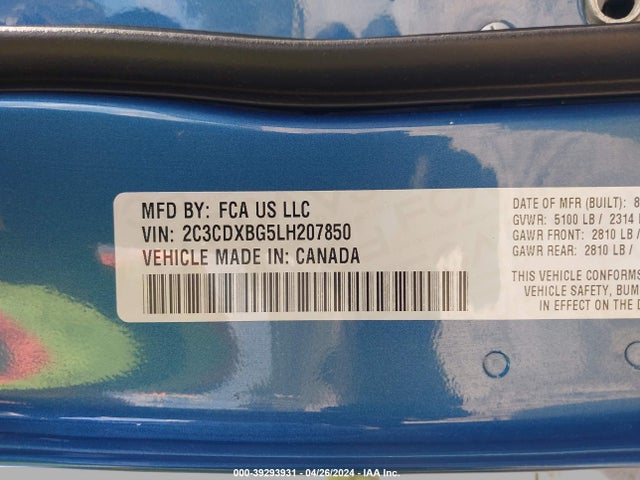 Dodge Charger Sxt Rwd 2020 2C3CDXBG5LH207850 Image 9