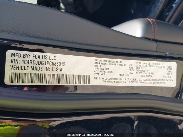 Dodge Durango Gt Awd 2023 1C4RDJDG1PC688012 Image 9
